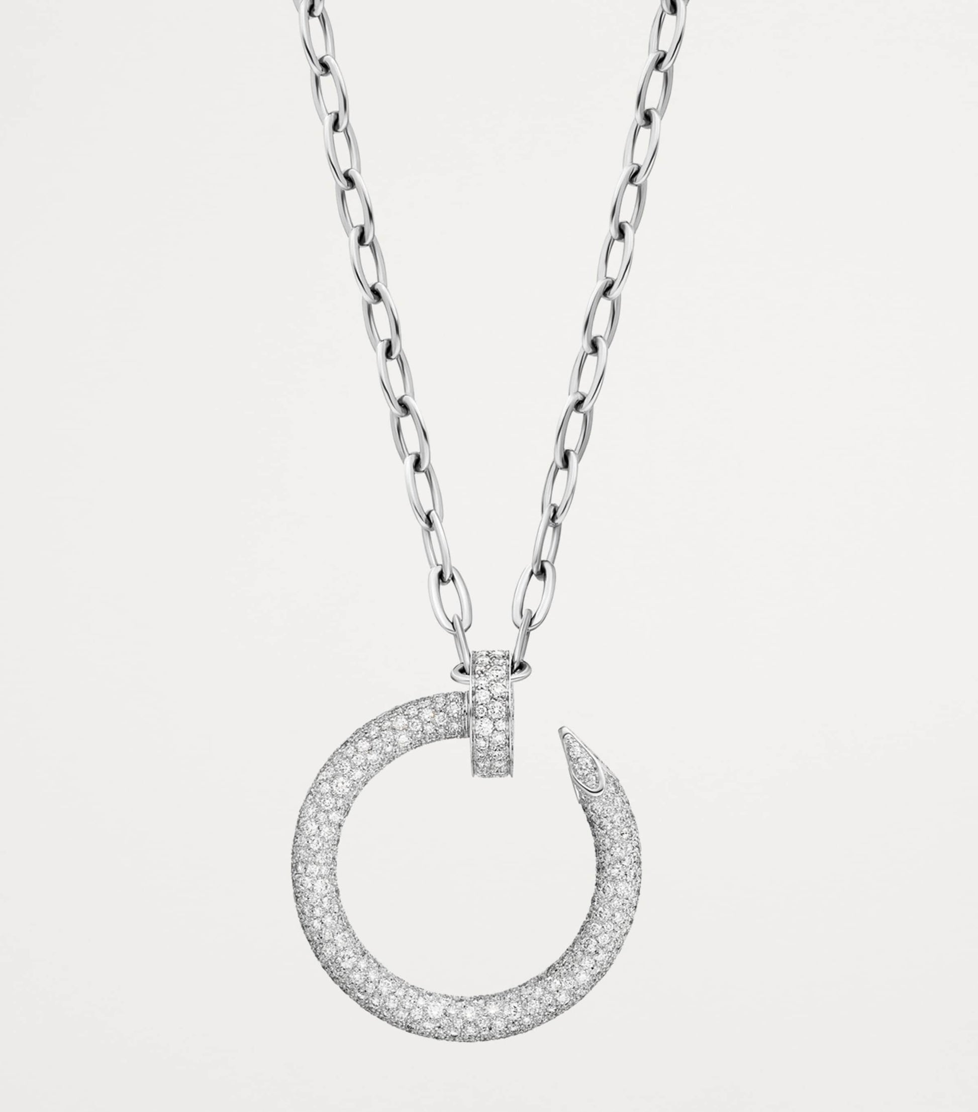 White Gold and Diamond Juste un Clou Necklace