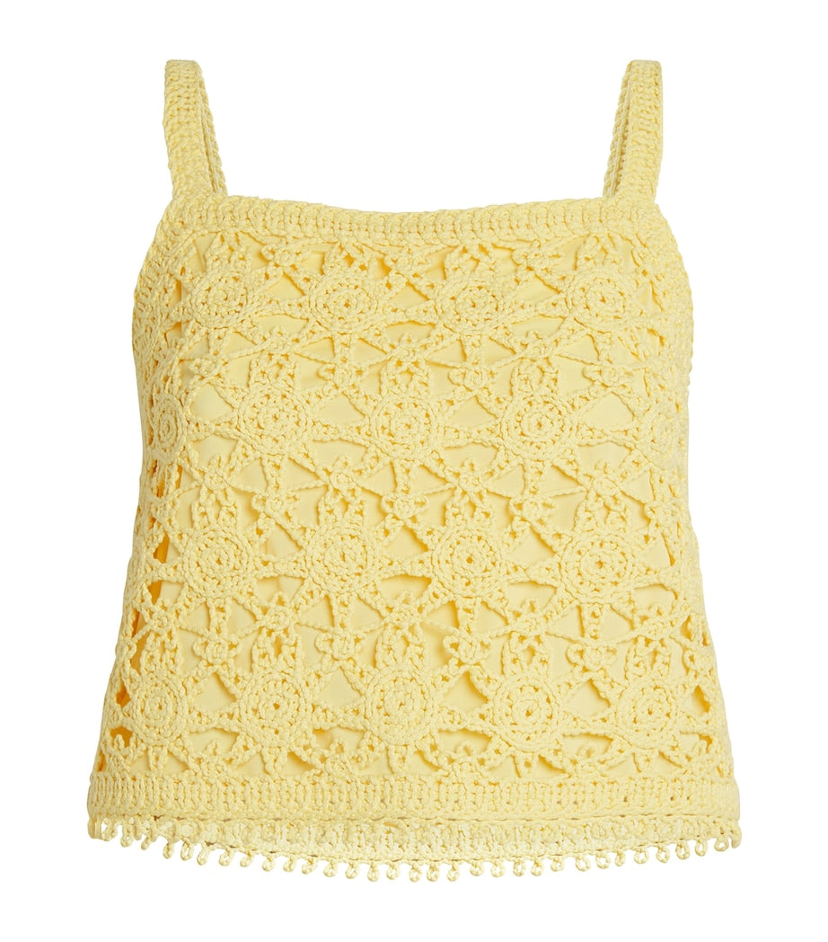 Yellow Crochet Crop Top