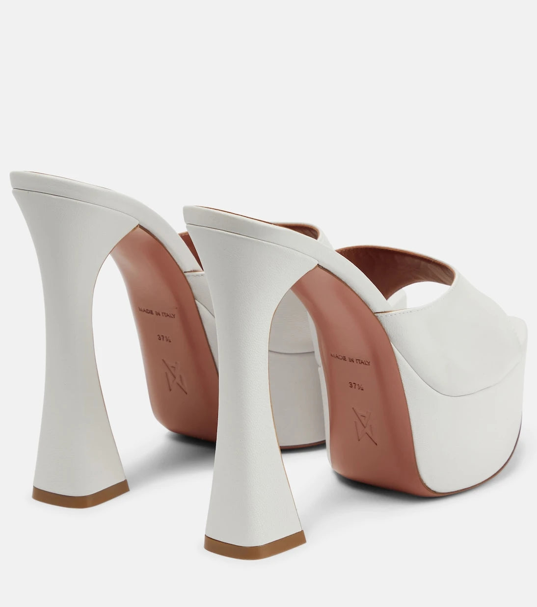 Amina Muaddi - Dalida leather platform mules