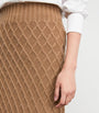 Beige Camel Knit Maxi Skirt