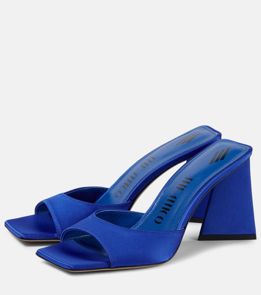 The Attico - Mini Devon 85 satin mules