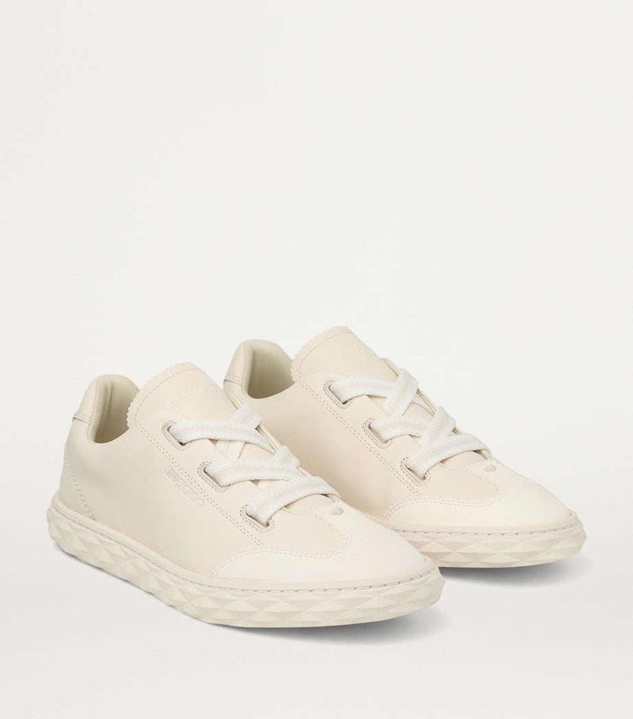 Jimmy Choo White Diamond Light Flex Leather Sneakers