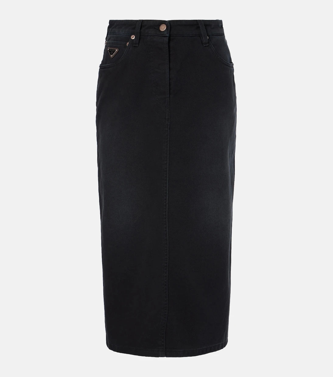 Prada - Denim midi skirt