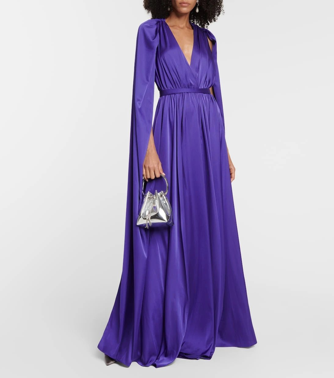 Safiyaa - Bridal chiffon cape gown