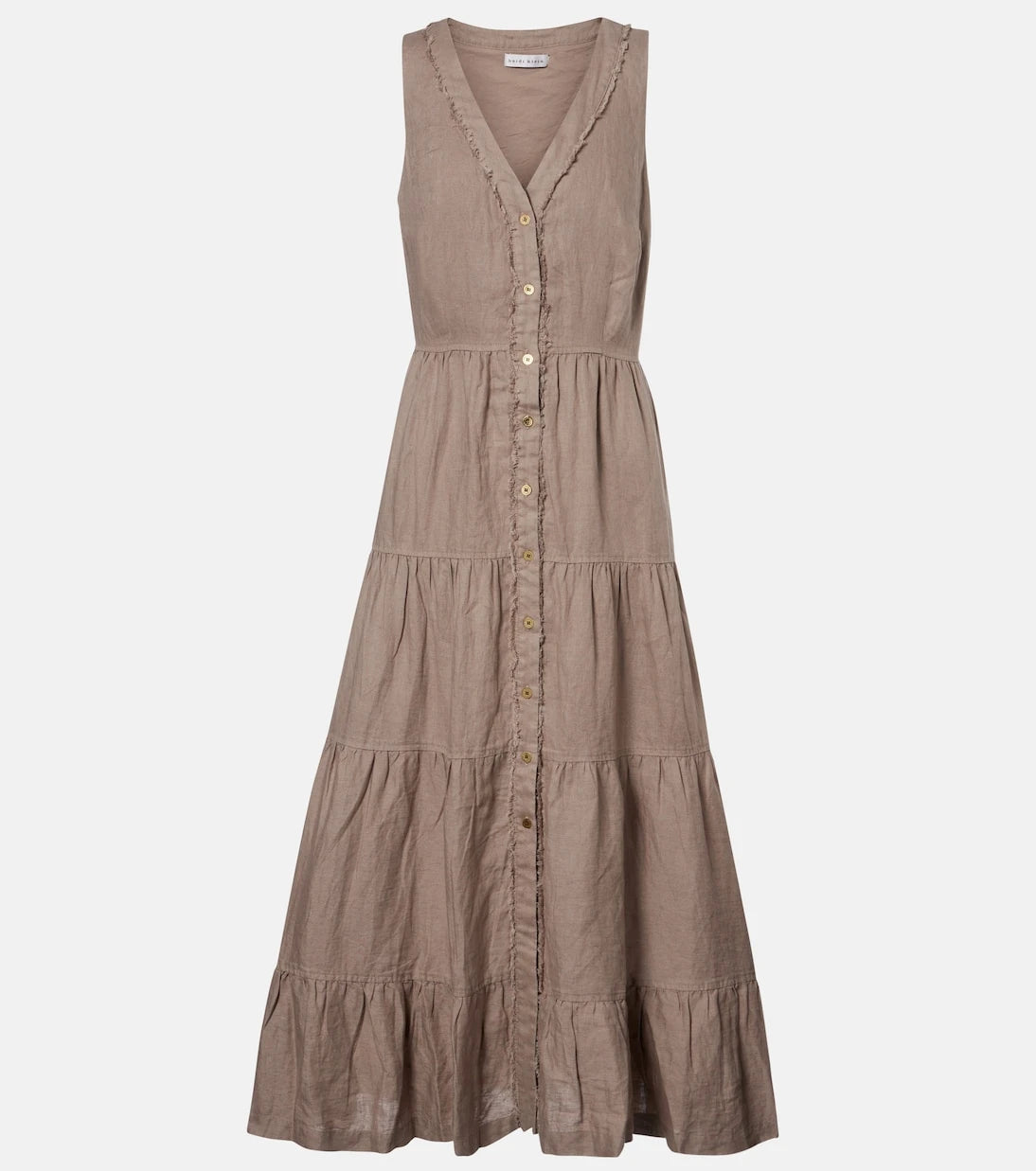 Heidi Klein - Zakynthos tiered linen midi dress