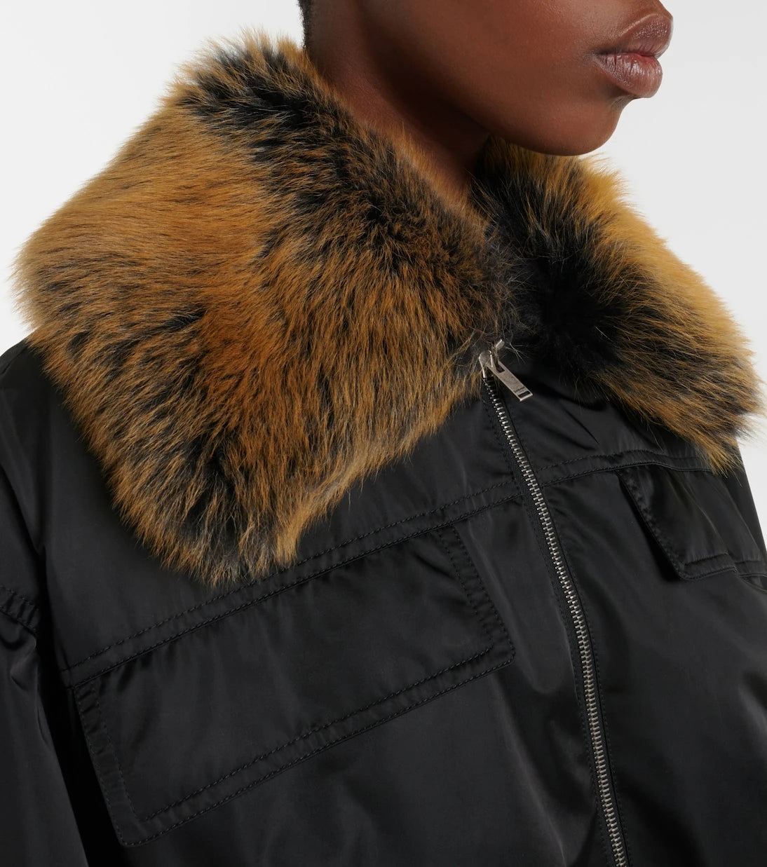 Saint Laurent - Shearling-trimmed blouson jacket