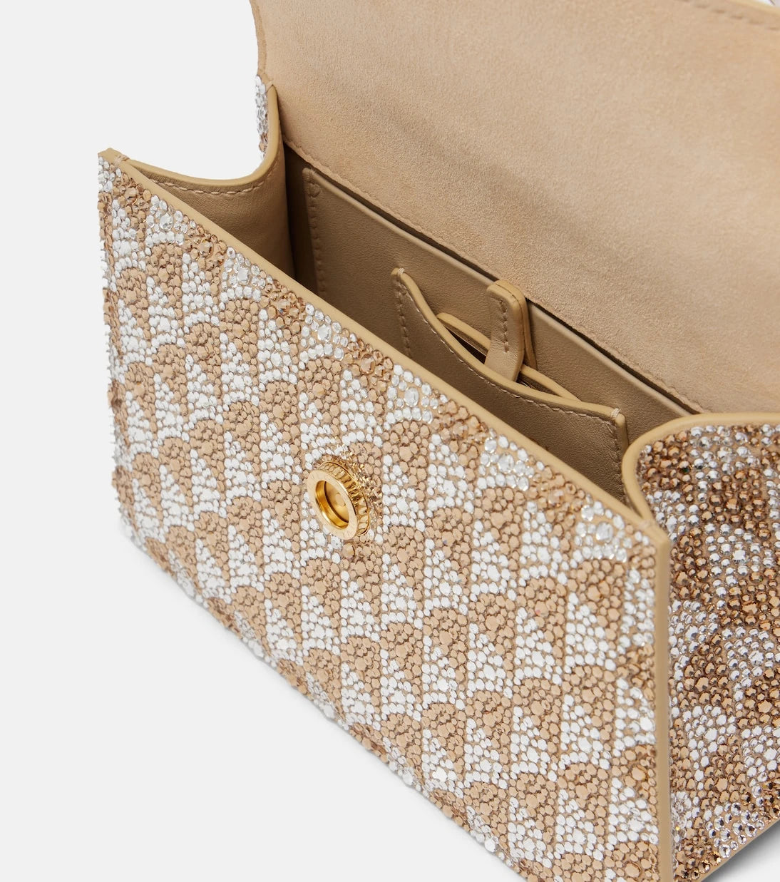Bvlgari - Serpenti Forever Mini embellished suede top-handle bag