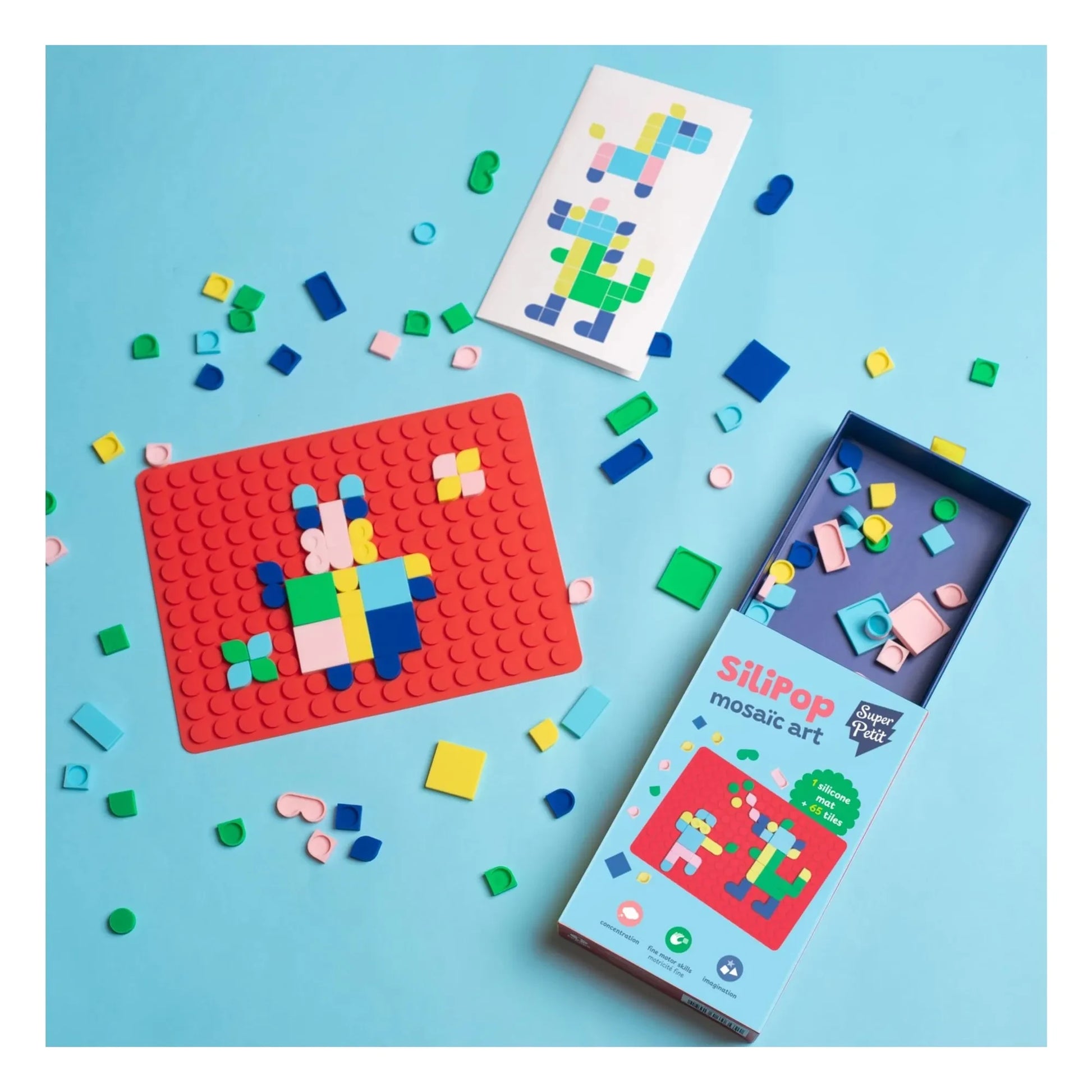 Superpetit - Silipop clip-on mosaic set | Red