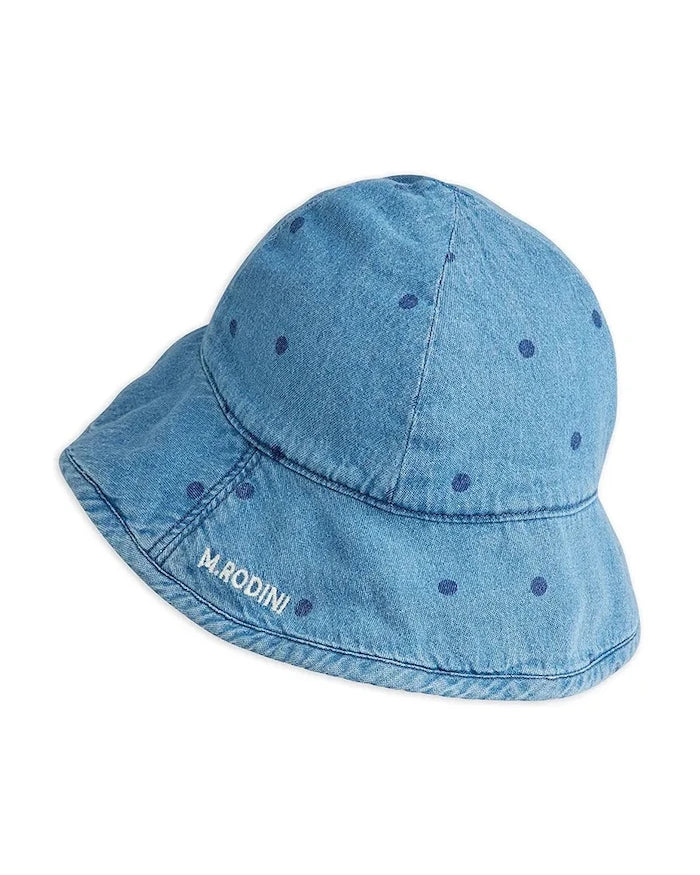 Mini Rodini denim dots çocuk denim şapka