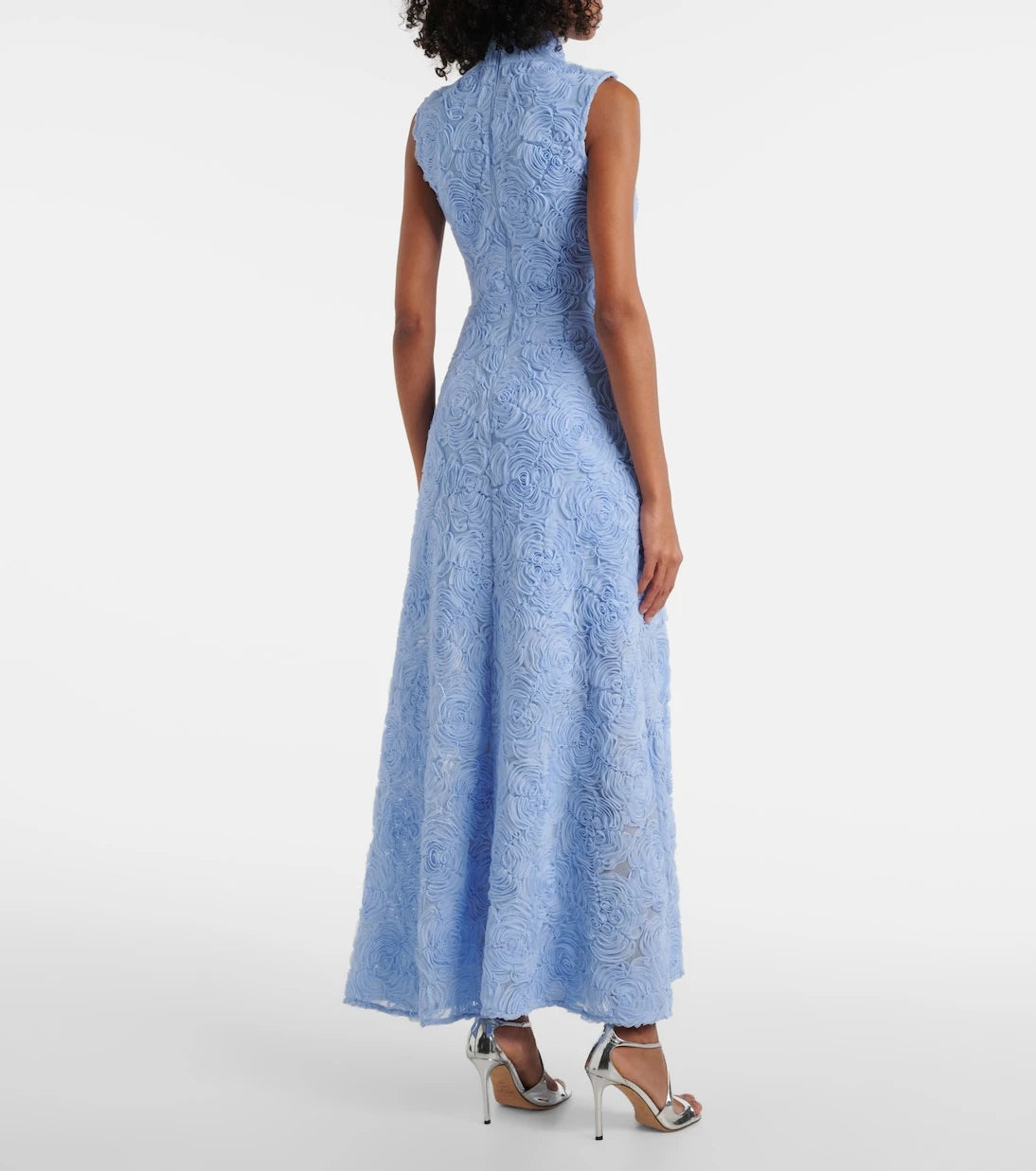 Rotate - Floral embroidered mesh maxi dress