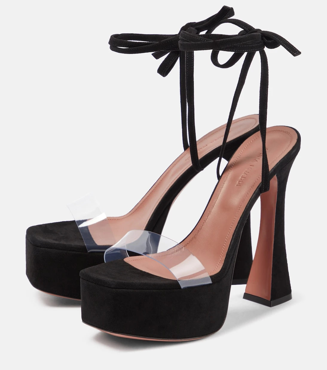 Amina Muaddi - Sita suede platform sandals