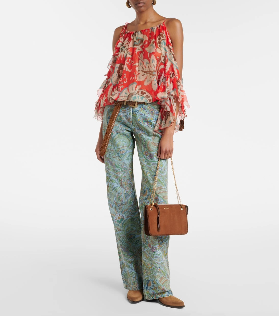 Etro - Small suede crossbody bag