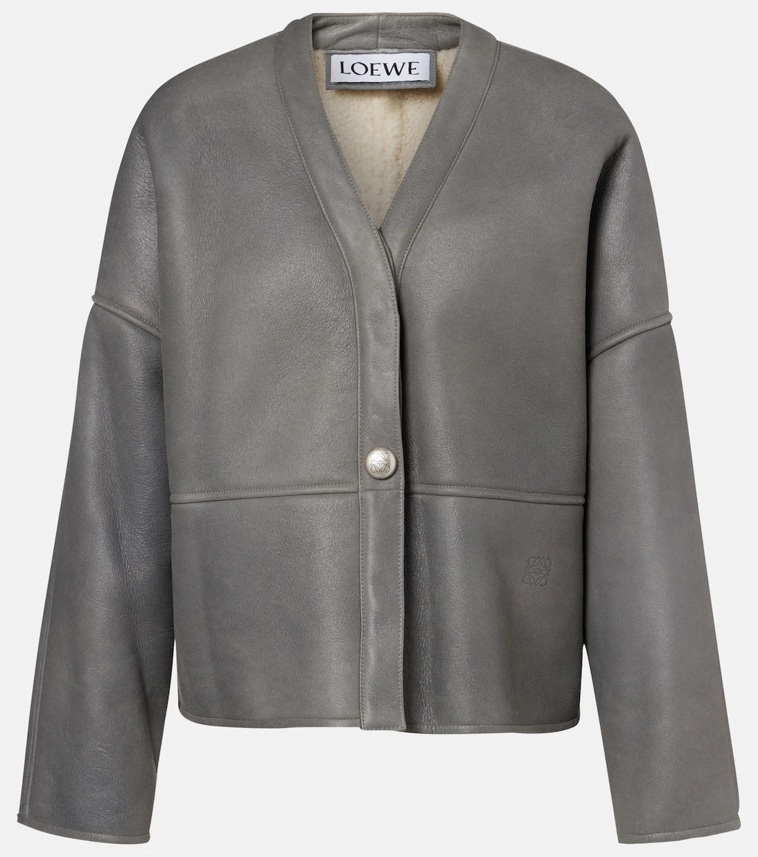 Loewe - Çakıl tüylü astarlı deri ceket