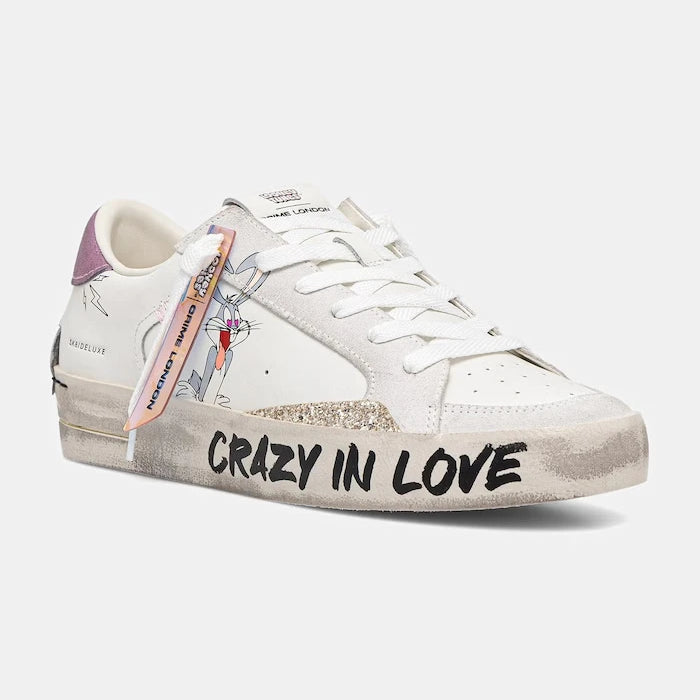 Crime London SK8 DELUXE kadın deri spor ayakkabı