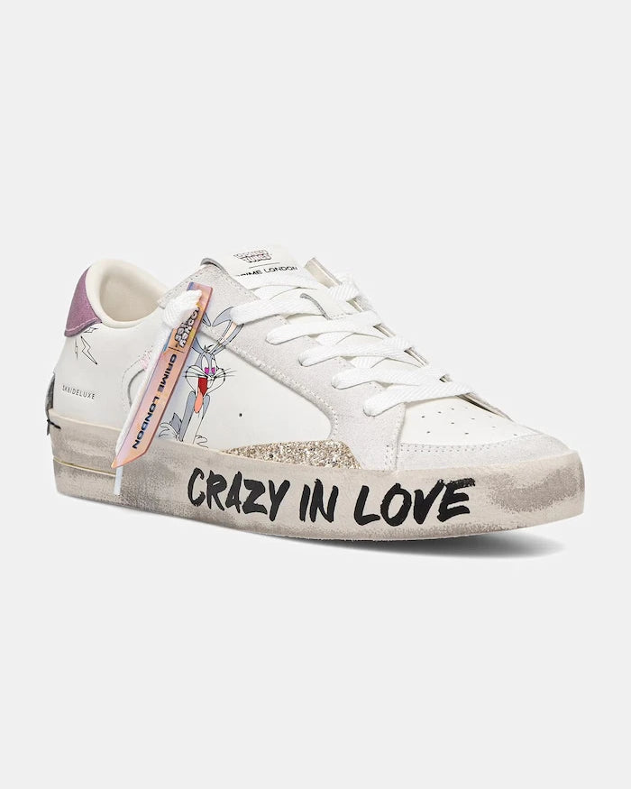 Crime London SK8 DELUXE kadın deri spor ayakkabı
