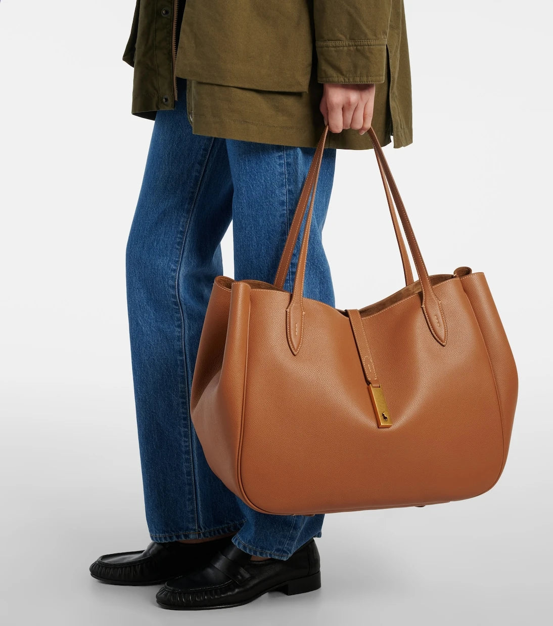 Polo Ralph Lauren - Polo ID Large leather tote bag