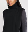 Black Brushed Cashmere Bib Sweater
