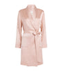 Pink Silk Short Robe