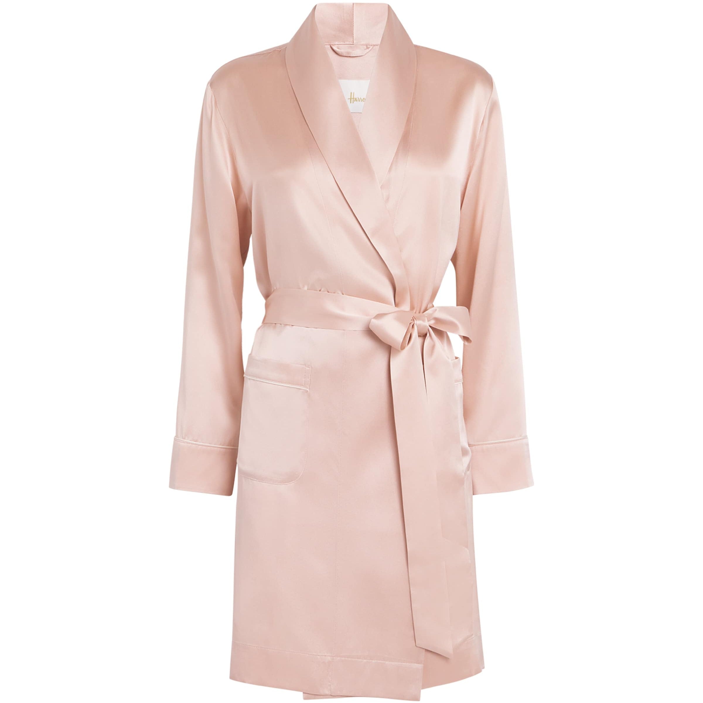 Pink Silk Short Robe