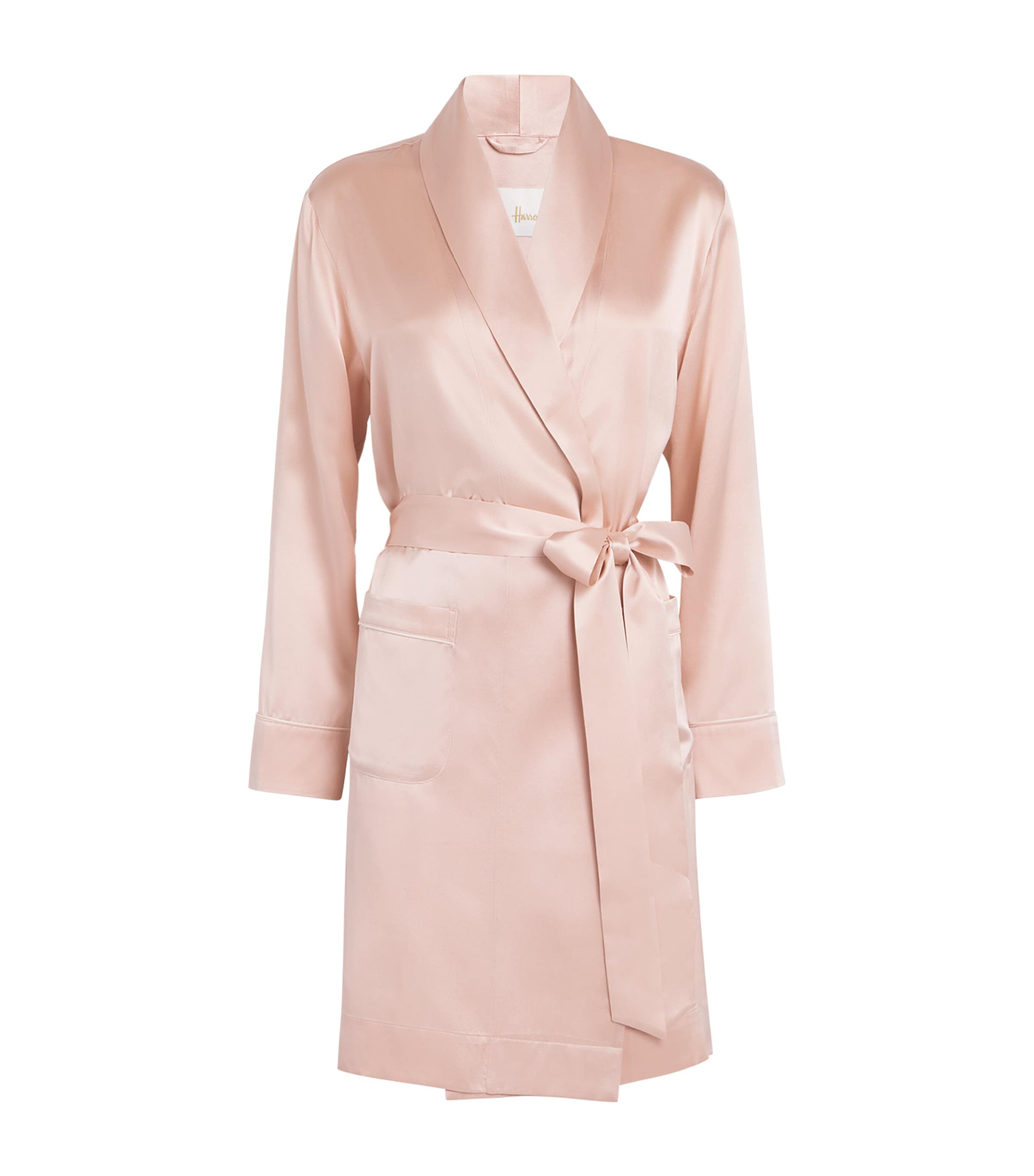 Pink Silk Short Robe