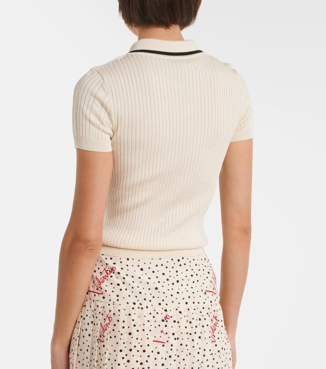Valentino - Logo cotton-blend top
