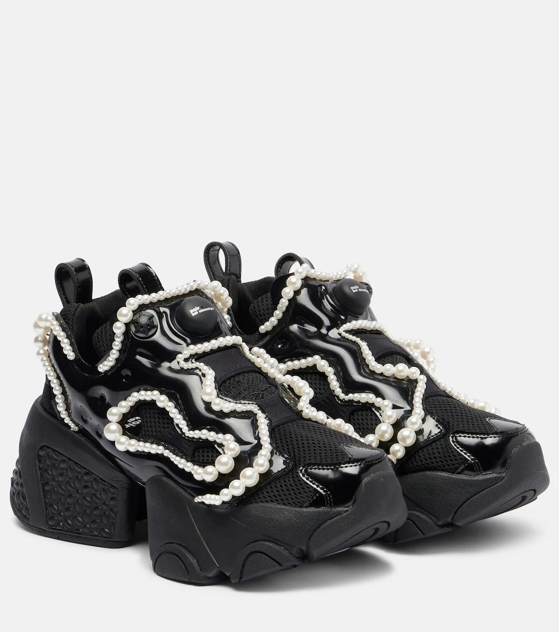 Noir Kei Ninomiya - x Reebok embellished platform sneakers