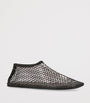 Christopher Esber Brown Mesh Embellished Minette Ballet Flats