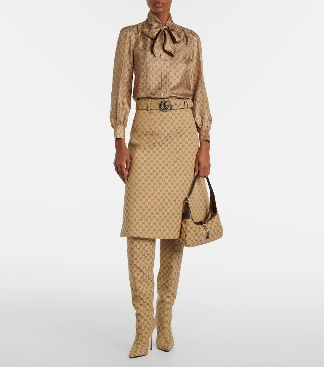Gucci - Bombshell GG Canvas over-the-knee boots