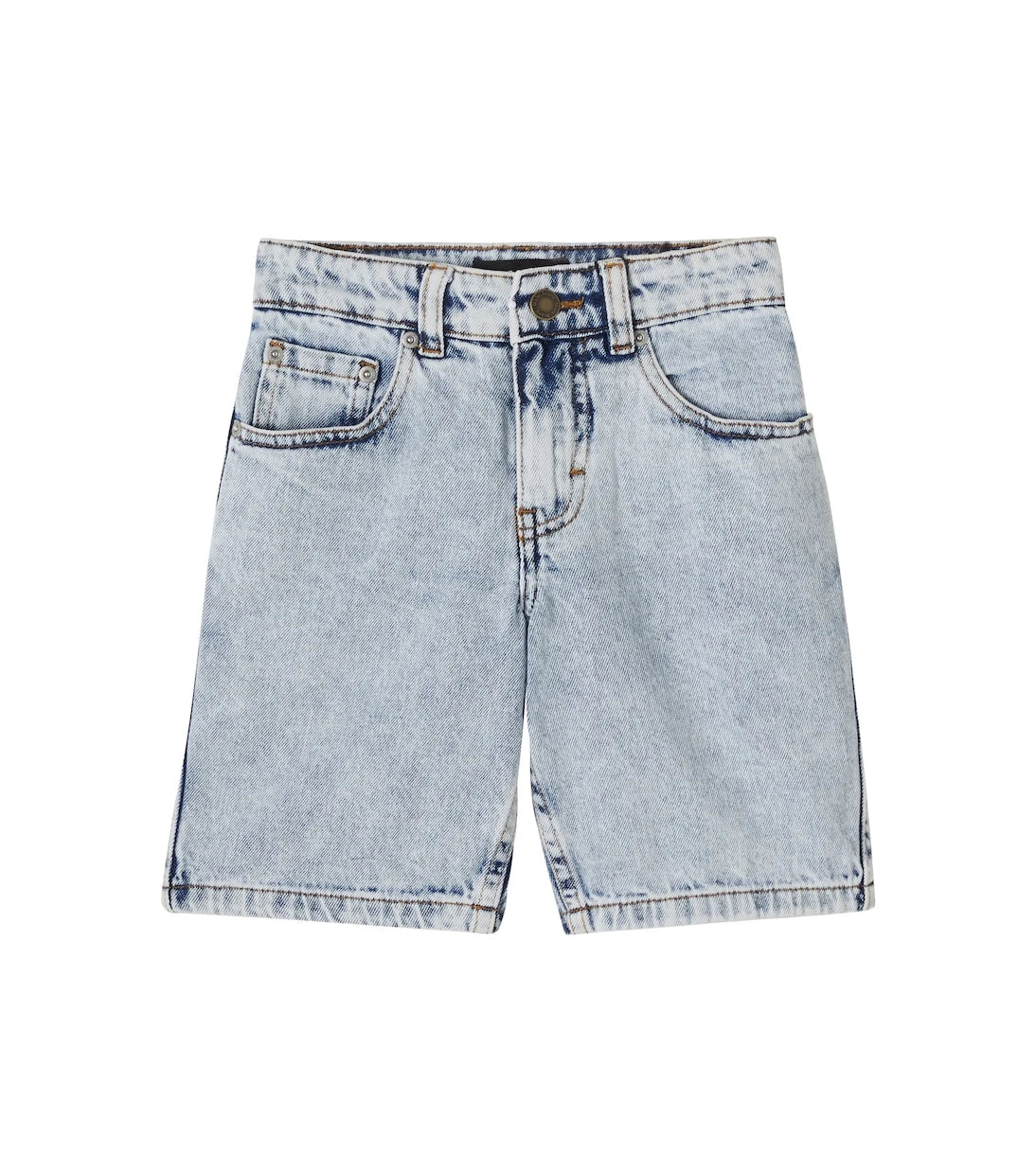 Molo - Art faded denim shorts