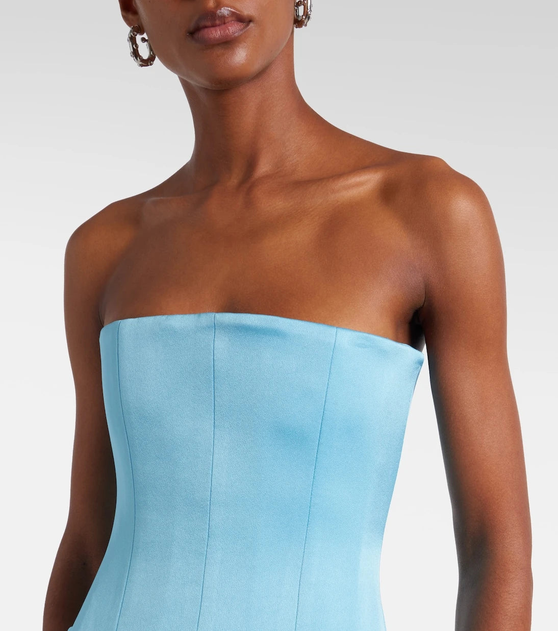 Alex Perry - Crêpe satin bustier gown