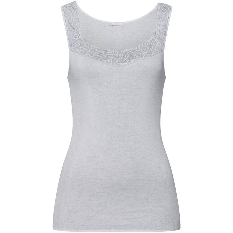 Hanro Blue Cotton Delight Tank Top