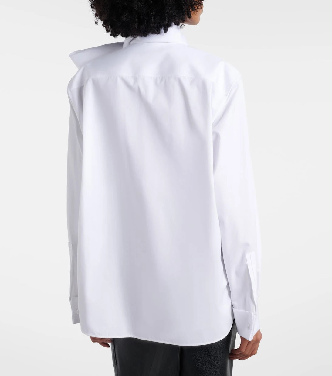 Saint Laurent - Tie-neck cotton poplin blouse