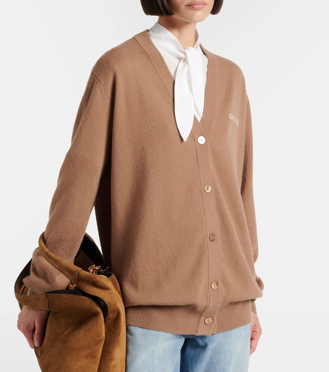 Gucci - Logo cashmere cardigan