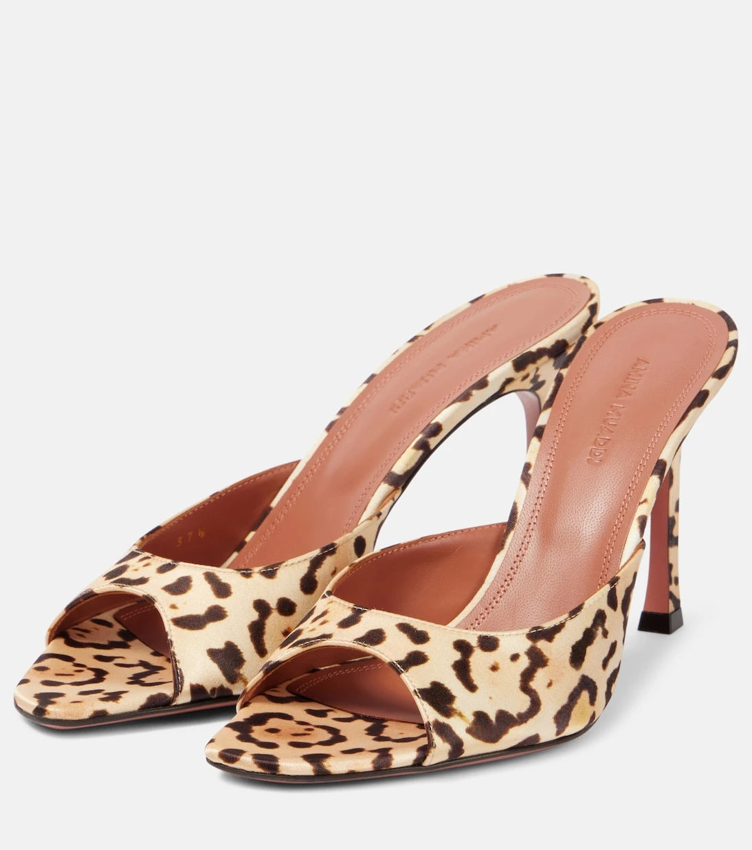 Amina Muaddi - Alexa 95 leopard-print satin mules