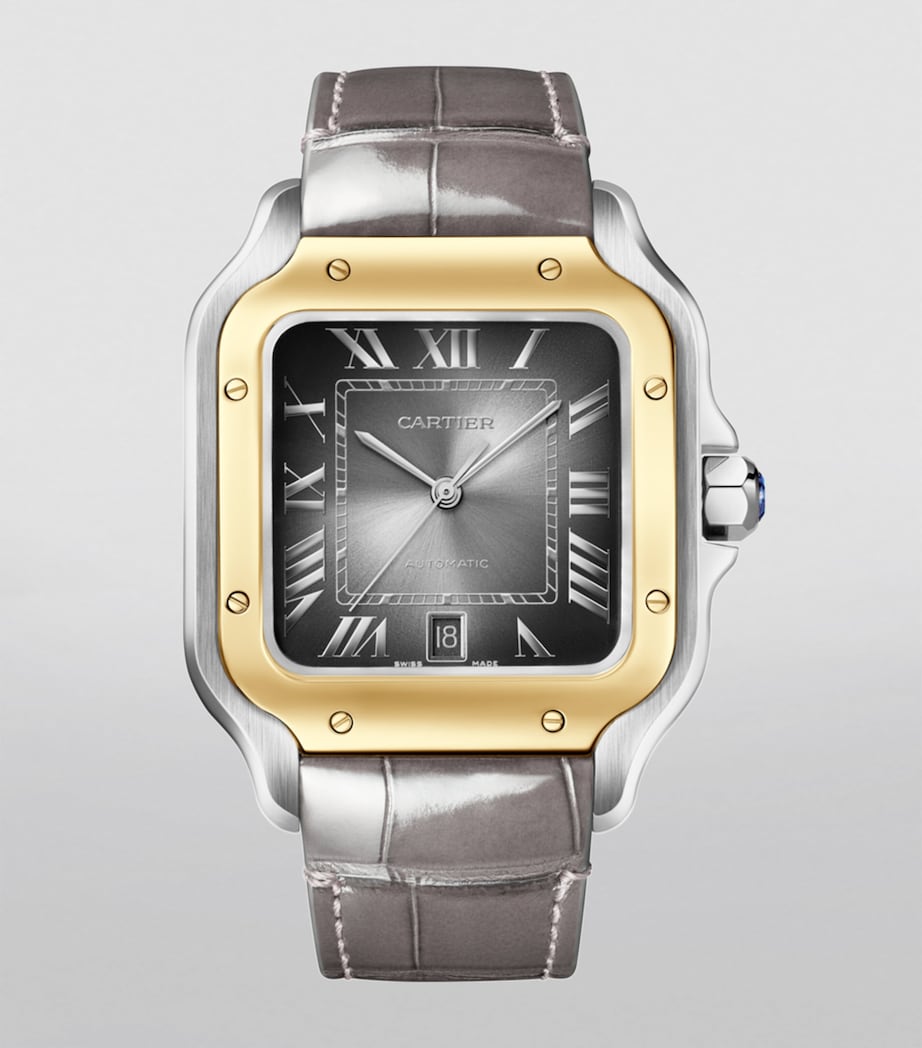 Yellow Gold and Stainless Steel Santos de Cartier Watch 39.8mm