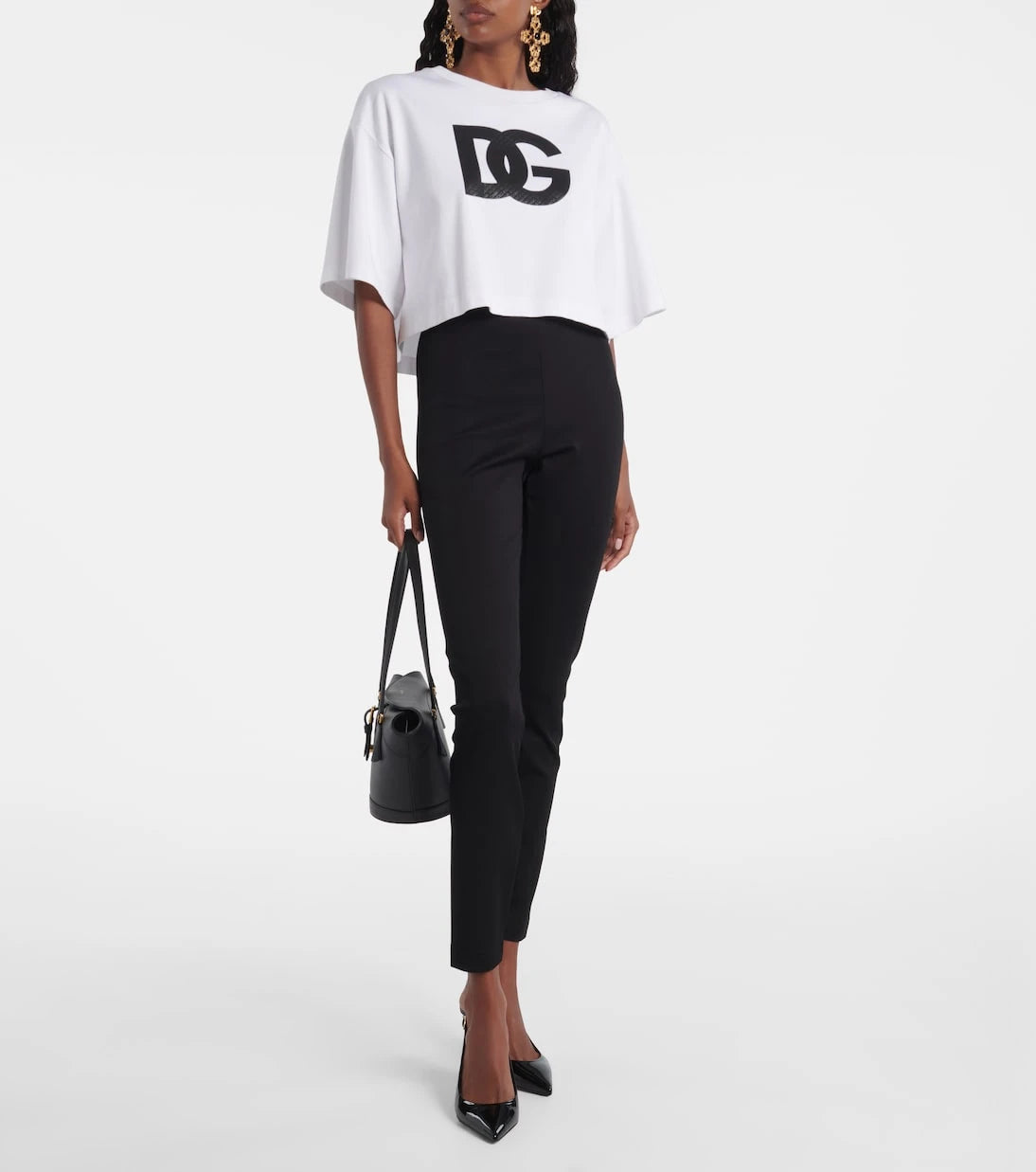 Dolce&Gabbana - Logo high-rise leggings