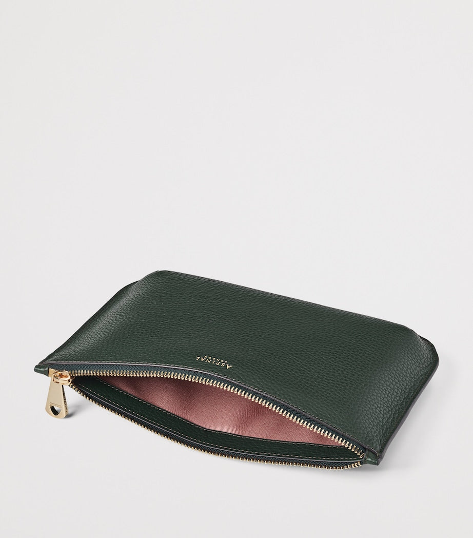 Green Large Leather Ella Pouch