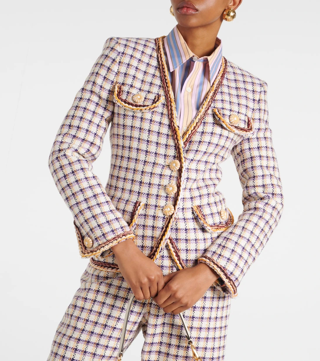 Etro - Checked cotton-blend jacket