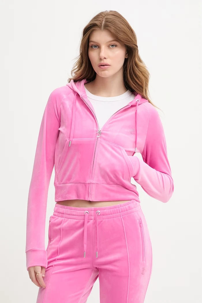 Juicy Couture Kadın Kadife Kapüşonlu Sweatshirt MADISON COL OUT