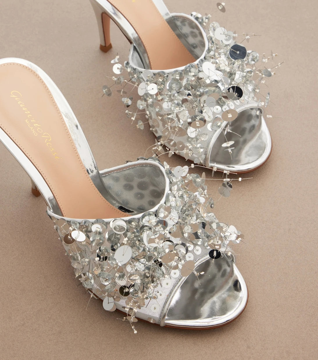 Gianvito Rossi - Abyssa sequined mesh mules