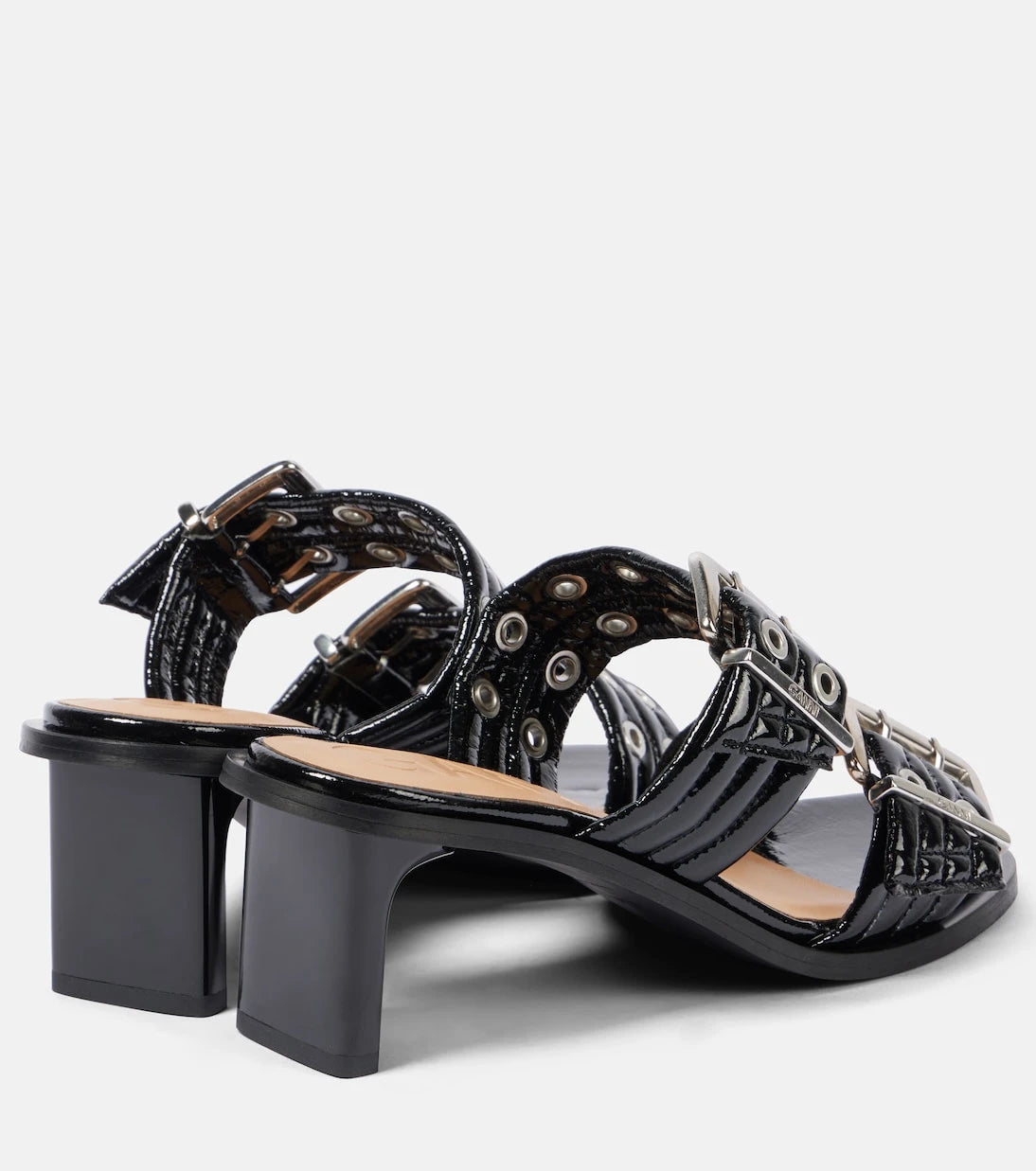 Ganni - Quilted mules