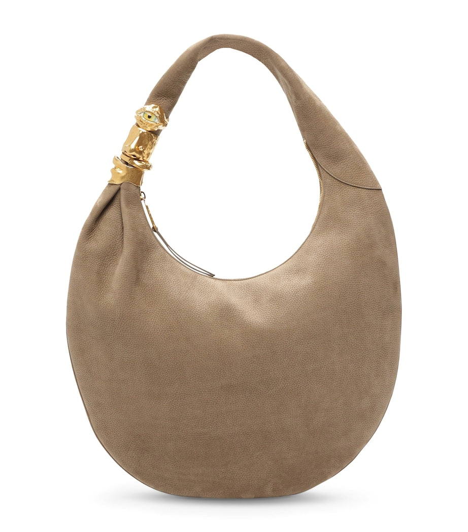 Large Leather Soufflé Shoulder Bag