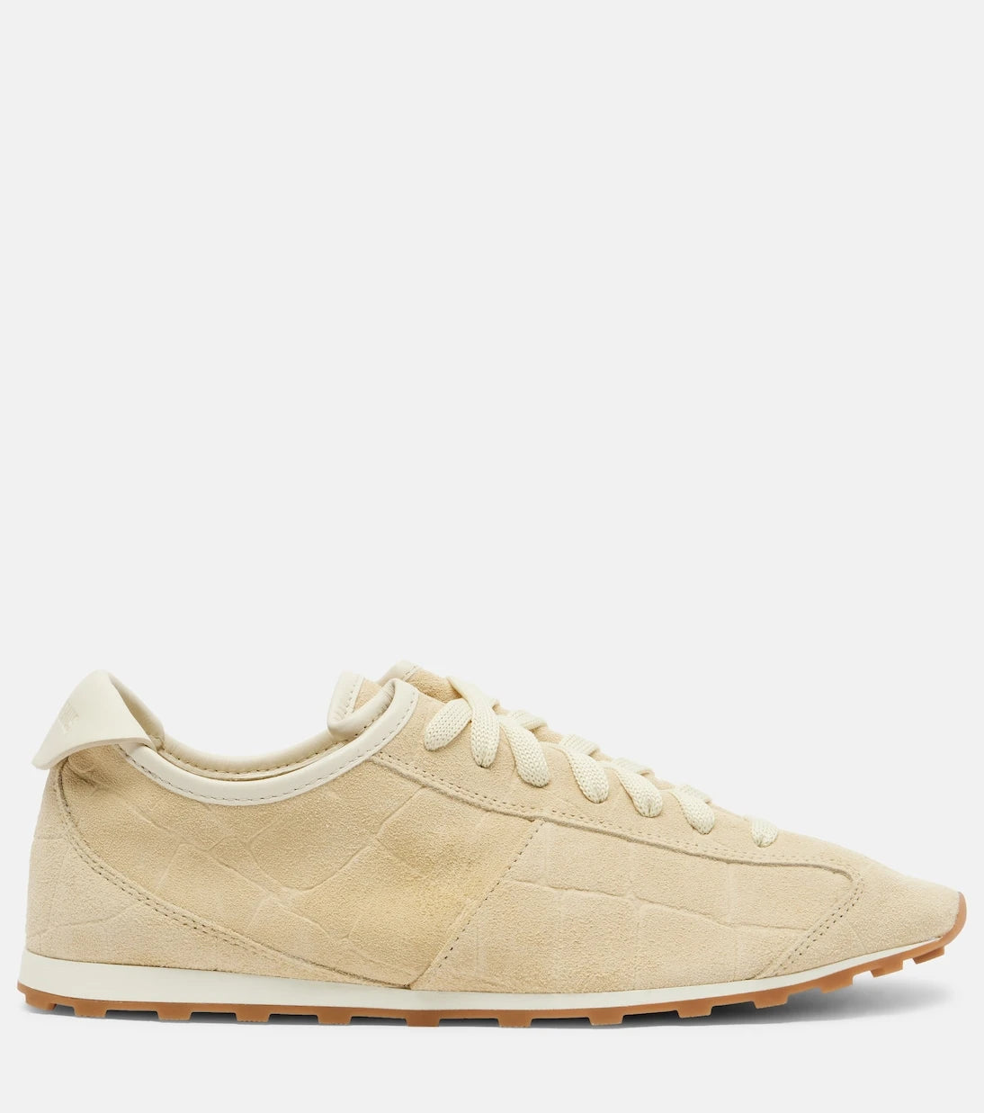 Jacquemus - Tennis croc-effect suede sneakers