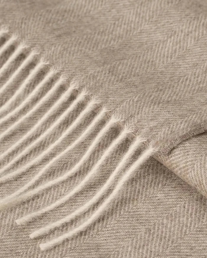 Одеяло от вълна алпака My Alpaca Fishbone 150 x 200 cm