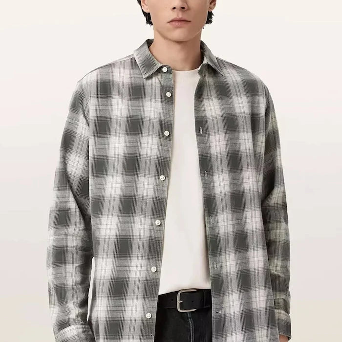 Памучна риза AllSaints KELBY