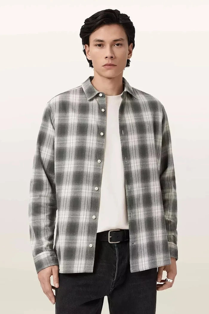 Памучна риза AllSaints KELBY