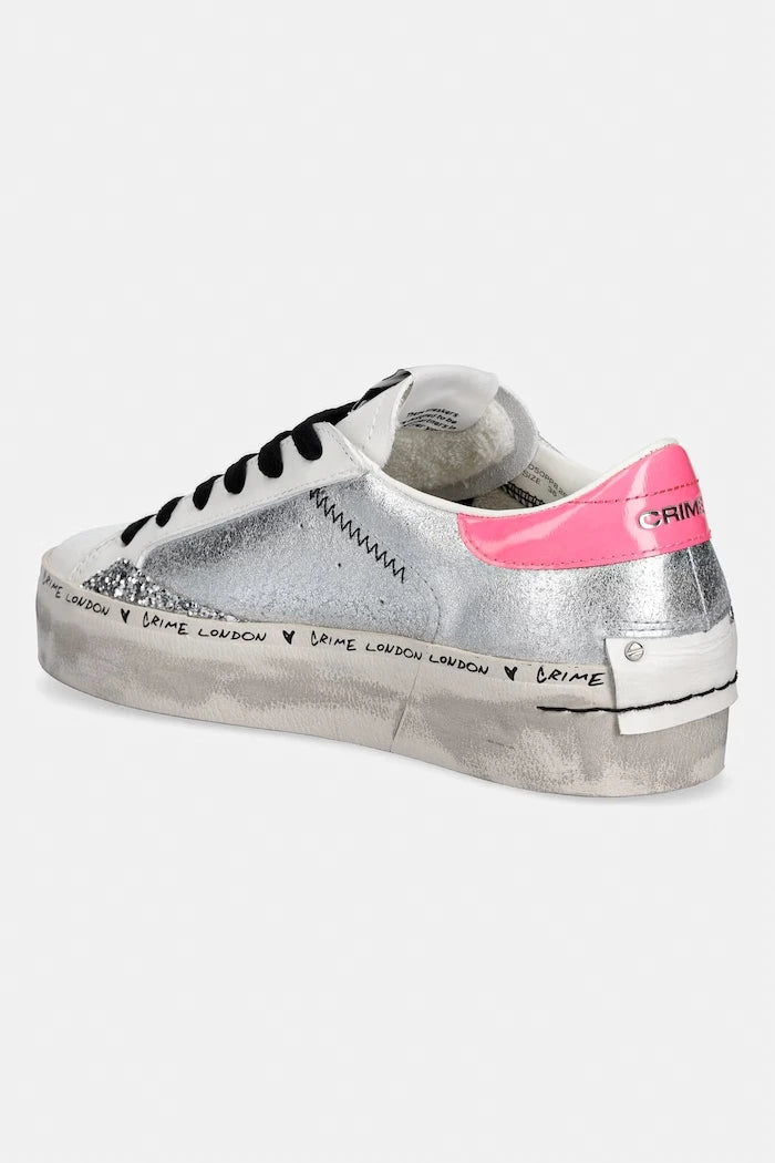 Кожени маратонки Crime London DISTRESSED PLATFORM