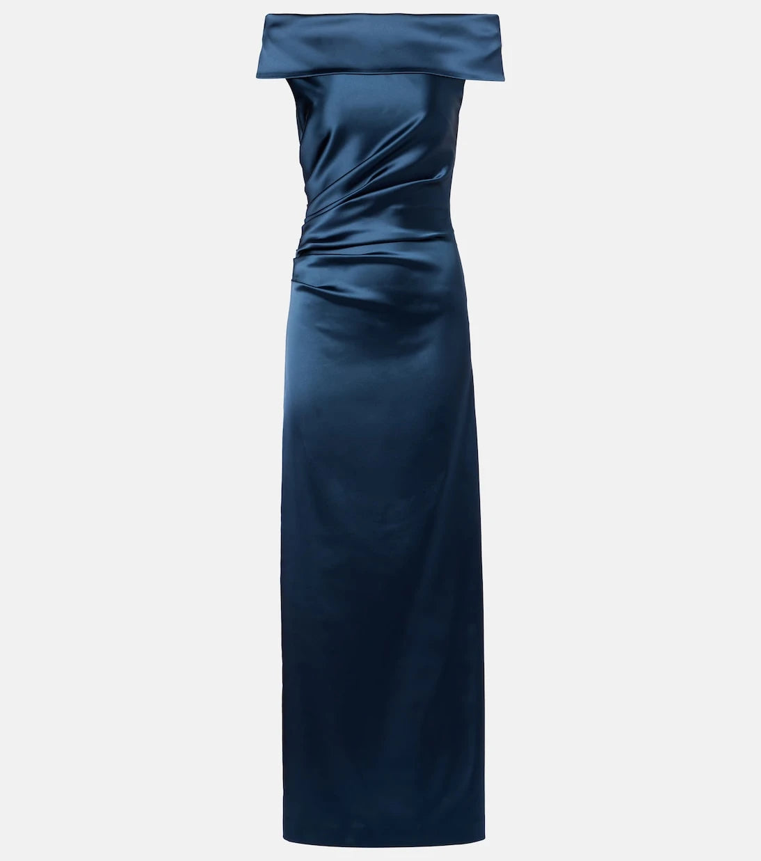 Max Mara - Opaco gathered satin gown