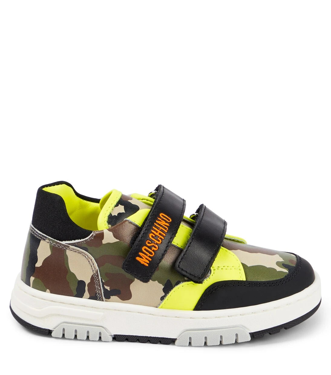 Moschino Kids - Camouflage leather sneakers