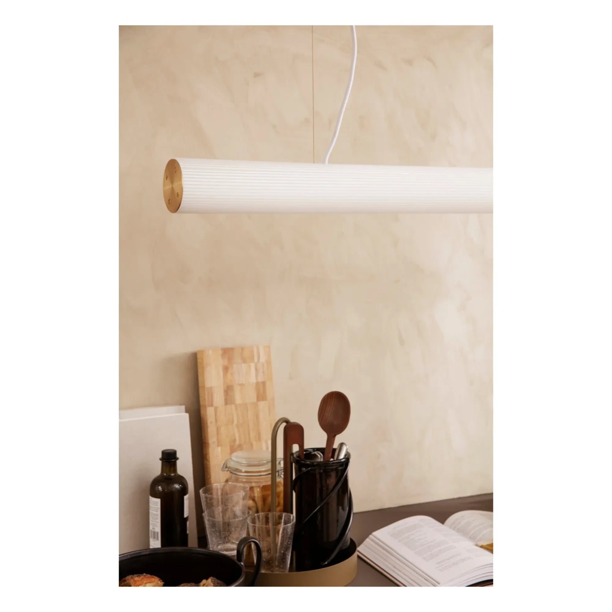 Ferm Living - Vuelta Opaline Glass Ceiling Lamp | Gold
